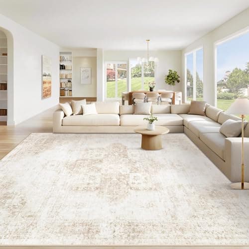 A textured area rug anchoring a living room