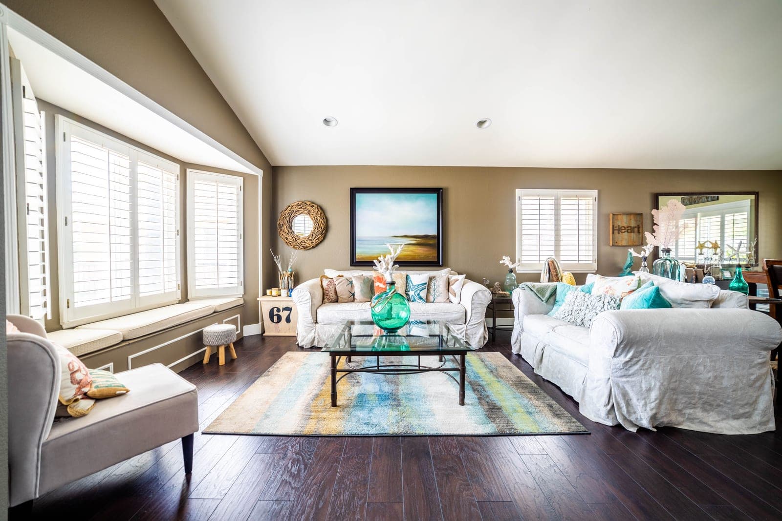 A beautifully decorated, inviting living room