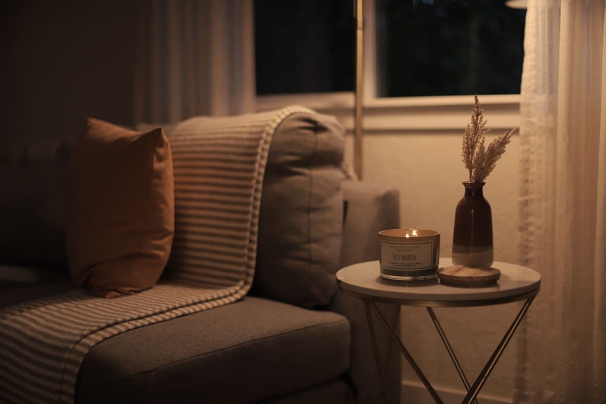 An affordable, cozy living room styled on a budget