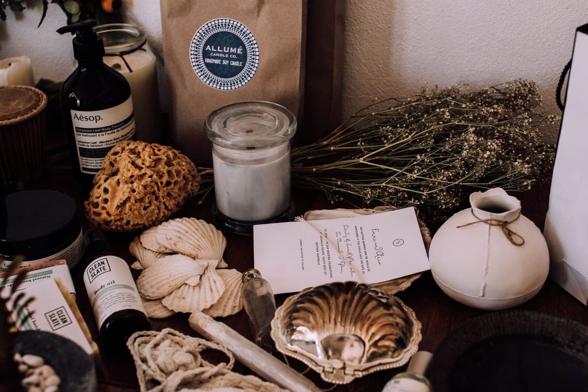 An assortment of home decor accessories