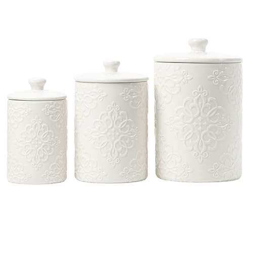 Ceramic vases styled on a shelf