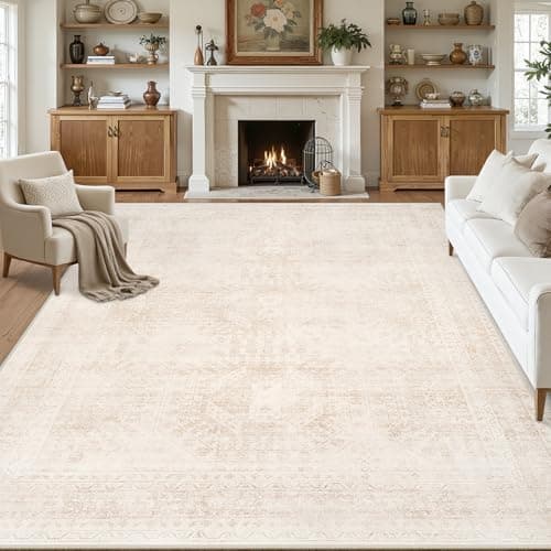 A textured area rug anchoring a living room